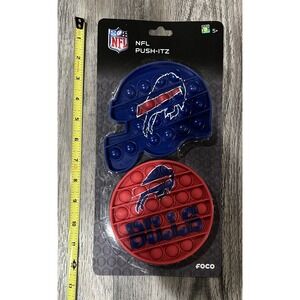 Buffalo Bills NFL 2 Pack FOCO Push-Itz Fidget Popper push pop its  Blue / Red‎